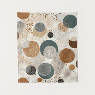Abstract Geometrisch Cirkelpatroon Neutraal Boho 3 Wandkleed