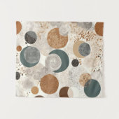 Abstract Geometrisch Cirkelpatroon Neutraal Boho 3 Wandkleed (Voorkant (horizontaal))