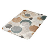 Abstract Geometrisch Cirkelpatroon Neutraal Boho Badmat (Gekanteld)