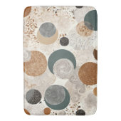 Abstract Geometrisch Cirkelpatroon Neutraal Boho Badmat (Voorkant Verticaal)