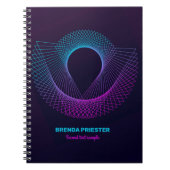 Abstract geometrisch cirkelvormig ontwerp notitieboek (Voorkant)