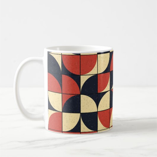 Abstract geometrisch: computationele kunst. koffiemok (Links)