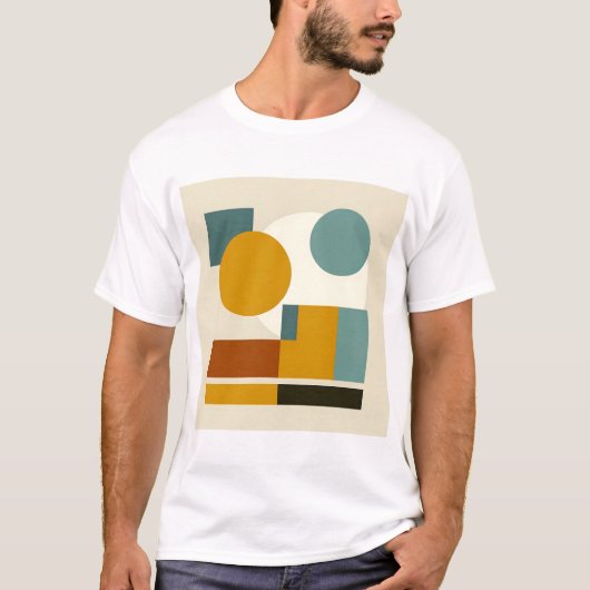 Abstract geometrisch De Middeleeuwse Modern T-shirt (Voorkant)