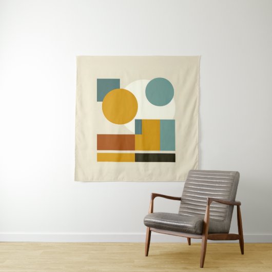 Abstract geometrisch De Middeleeuwse Modern Wandkleed (In situ)