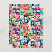 Abstract geometrisch digitaal patroon 17 - Briefka Briefkaart (Voorkant / Achterkant)