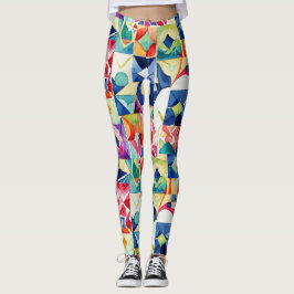Abstract geometrisch digitaal patroon 17 - Legging