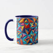 Abstract geometrisch digitaal patroon 18 - Koffie Mok (Links)