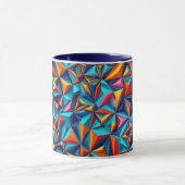 Abstract geometrisch digitaal patroon 18 - Koffie Mok (Midden)