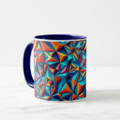 Abstract geometrisch digitaal patroon 18 - Koffie Mok (Voorkant links)