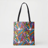 Abstract geometrisch digitaal patroon 25 - Canvas  Tote Bag (Voorkant)