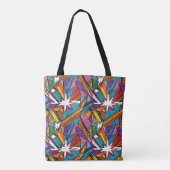 Abstract geometrisch digitaal patroon 25 - Canvas  Tote Bag (Achterkant)