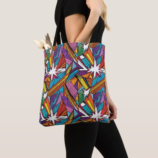 Abstract geometrisch digitaal patroon 25 - Canvas  Tote Bag (Dichtbij)