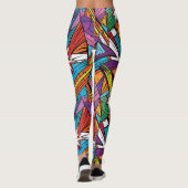 Abstract geometrisch digitaal patroon 25 - Legging (Achterkant)