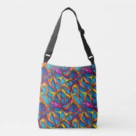 Abstract geometrisch digitaal patroon 35 - Canvas  Crossbody Tas