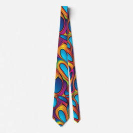 Abstract geometrisch digitaal patroon 35 - Mannen  Stropdas
