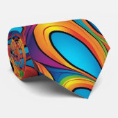 Abstract geometrisch digitaal patroon 35 - Mannen  Stropdas (Opgerold)