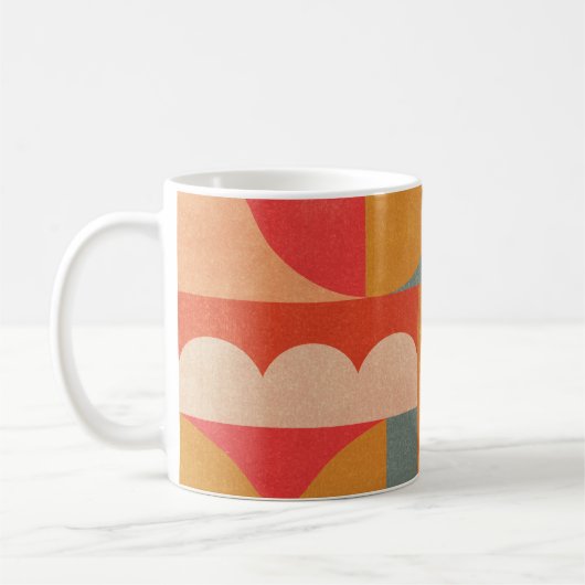 Abstract geometrisch:  document textuur koffiemok (Links)
