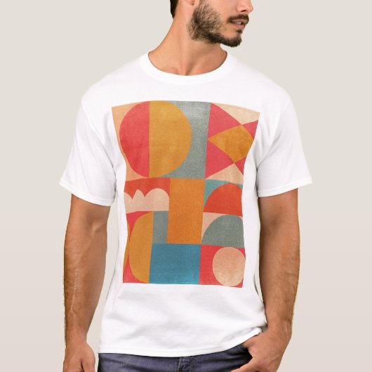 Abstract geometrisch: document textuur t-shirt (Voorkant)