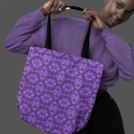 Abstract geometrisch driehoekpatroon tote bag