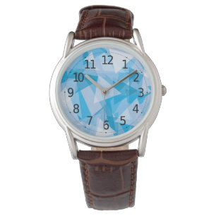 Abstract geometrisch driehoekspatroon   Mannen Wat Horloge
