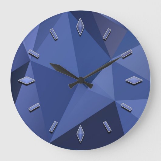 Abstract, geometrisch, elegant, kleurrijk, polygon grote klok (Voorkant)