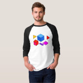 Abstract Geometrisch Element Patroon voor Minimali T-shirt (Voorkant volledig)