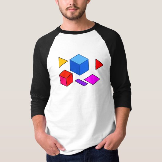 Abstract Geometrisch Element Patroon voor Minimali T-shirt (Voorkant)