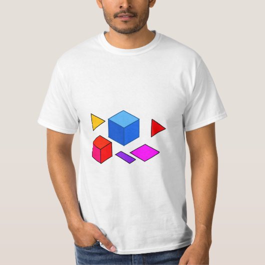 Abstract Geometrisch Element Patroon voor Minimali T-shirt (Voorkant)