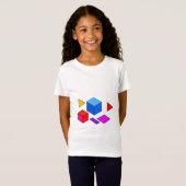 Abstract Geometrisch Element Patroon voor Minimali T-shirt (Voorkant volledig)