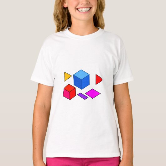 Abstract Geometrisch Elementenpatroon voor Minimal T-shirt (Voorkant)