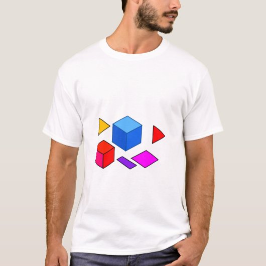 Abstract Geometrisch Elementenpatroon voor Minimal T-shirt (Voorkant)
