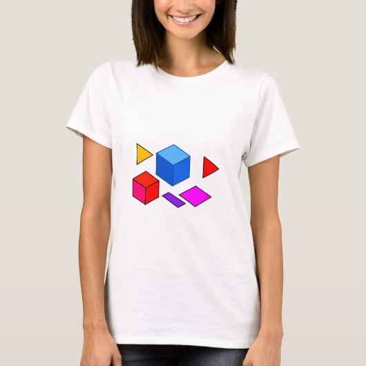 Abstract Geometrisch Elementenpatroon voor Minimal T-shirt (Voorkant)