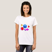 Abstract Geometrisch Elementenpatroon voor Minimal T-shirt (Voorkant volledig)