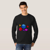 Abstract Geometrisch Elementenpatroon voor Minimal T-shirt (Voorkant volledig)