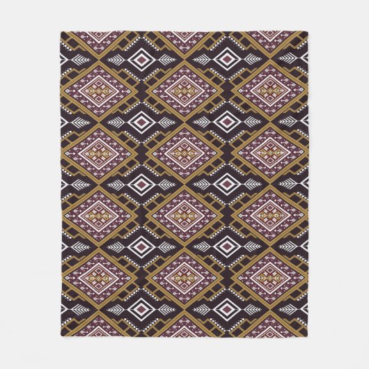 Abstract geometrisch etnisch, behangontwerp. fleece deken (Voorkant)