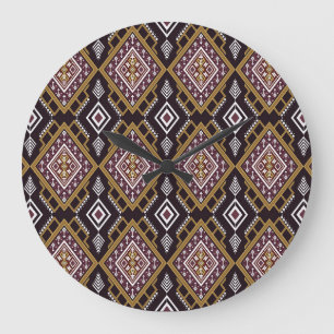 Abstract geometrisch etnisch, behangontwerp. grote klok