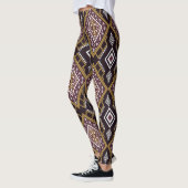 Abstract geometrisch etnisch, behangontwerp. leggings (Links)