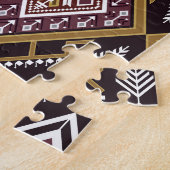 Abstract geometrisch etnisch, behangontwerp. legpuzzel (Zijkant)