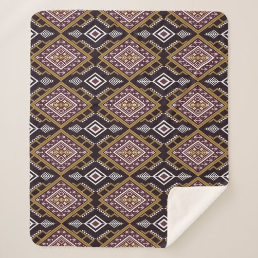 Abstract geometrisch etnisch, behangontwerp. sherpa deken (Voorkant)