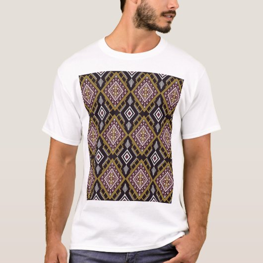 Abstract geometrisch etnisch, behangontwerp. t-shirt (Voorkant)