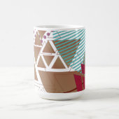 Abstract geometrisch figuurpatroon koffiemok (Center)