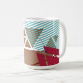 Abstract geometrisch figuurpatroon koffiemok (Voorkant rechts)