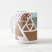 Abstract geometrisch figuurpatroon koffiemok (Voorkant links)