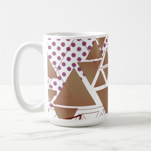 Abstract geometrisch figuurpatroon koffiemok (Links)