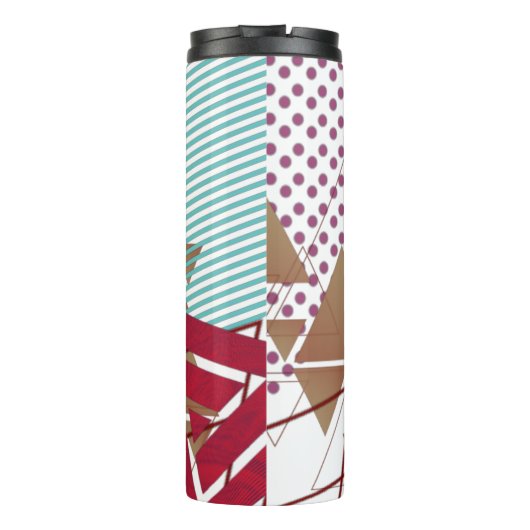 Abstract geometrisch figuurpatroon thermosbeker (Achterkant)