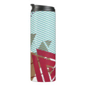 Abstract geometrisch figuurpatroon thermosbeker (Geroteerd rechts)