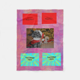 Abstract geometrisch fleece deken