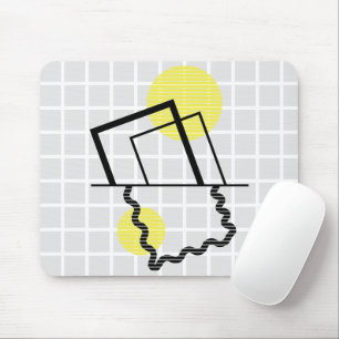 Abstract geometrisch frame golf grid muismat