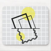 Abstract geometrisch frame golf grid muismat (Voorkant)