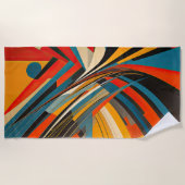 Abstract geometrisch futurisme strandlaken (Voorkant)